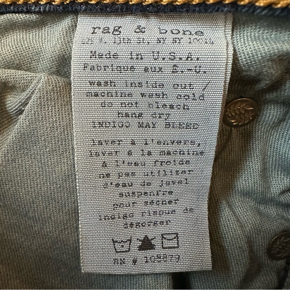 rag & bone Women's Blue Kensington Skinny Jeans Size: 26 - Picture 9 of 9